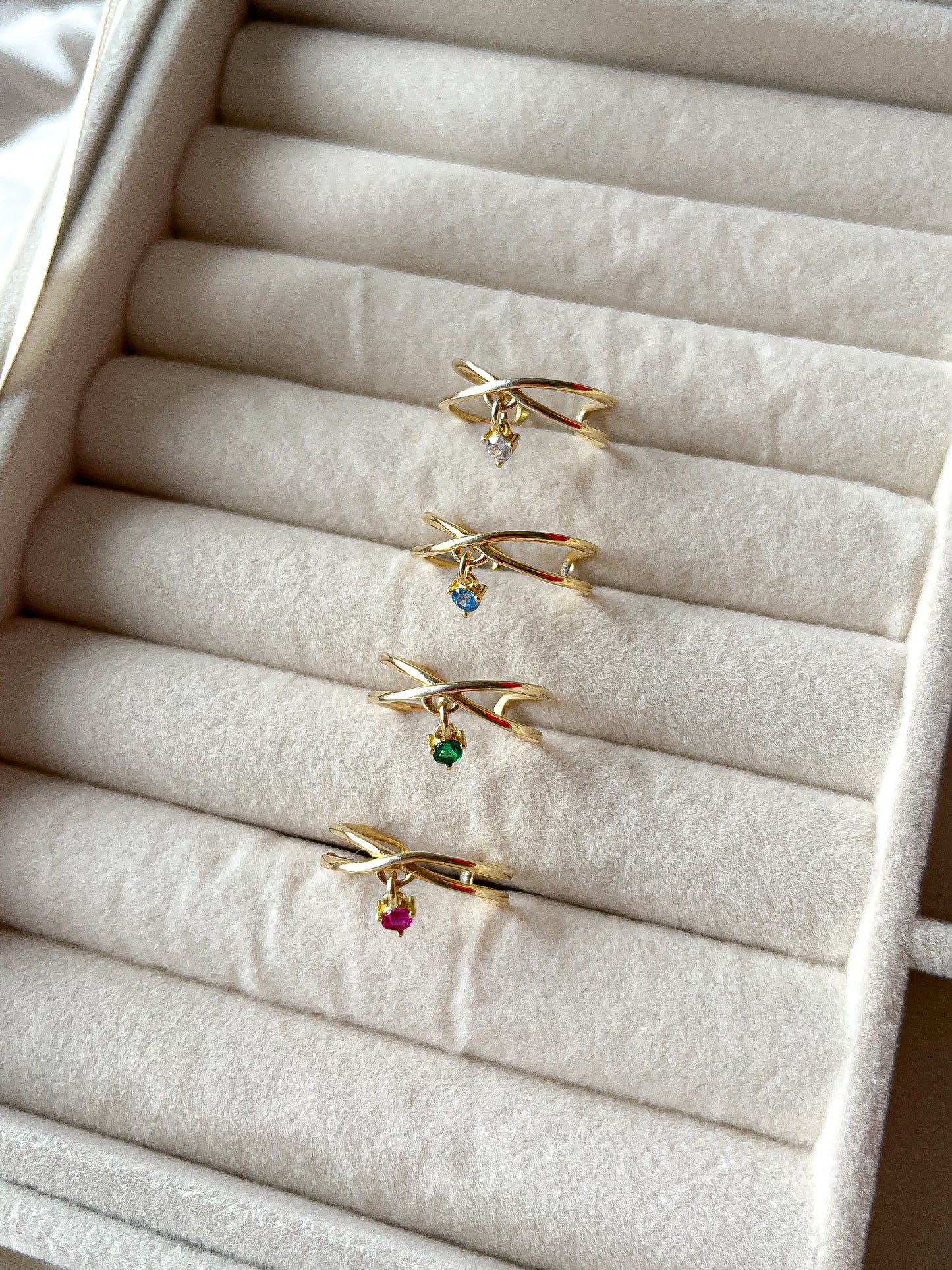 Emerald Zircon Daphnē Ring