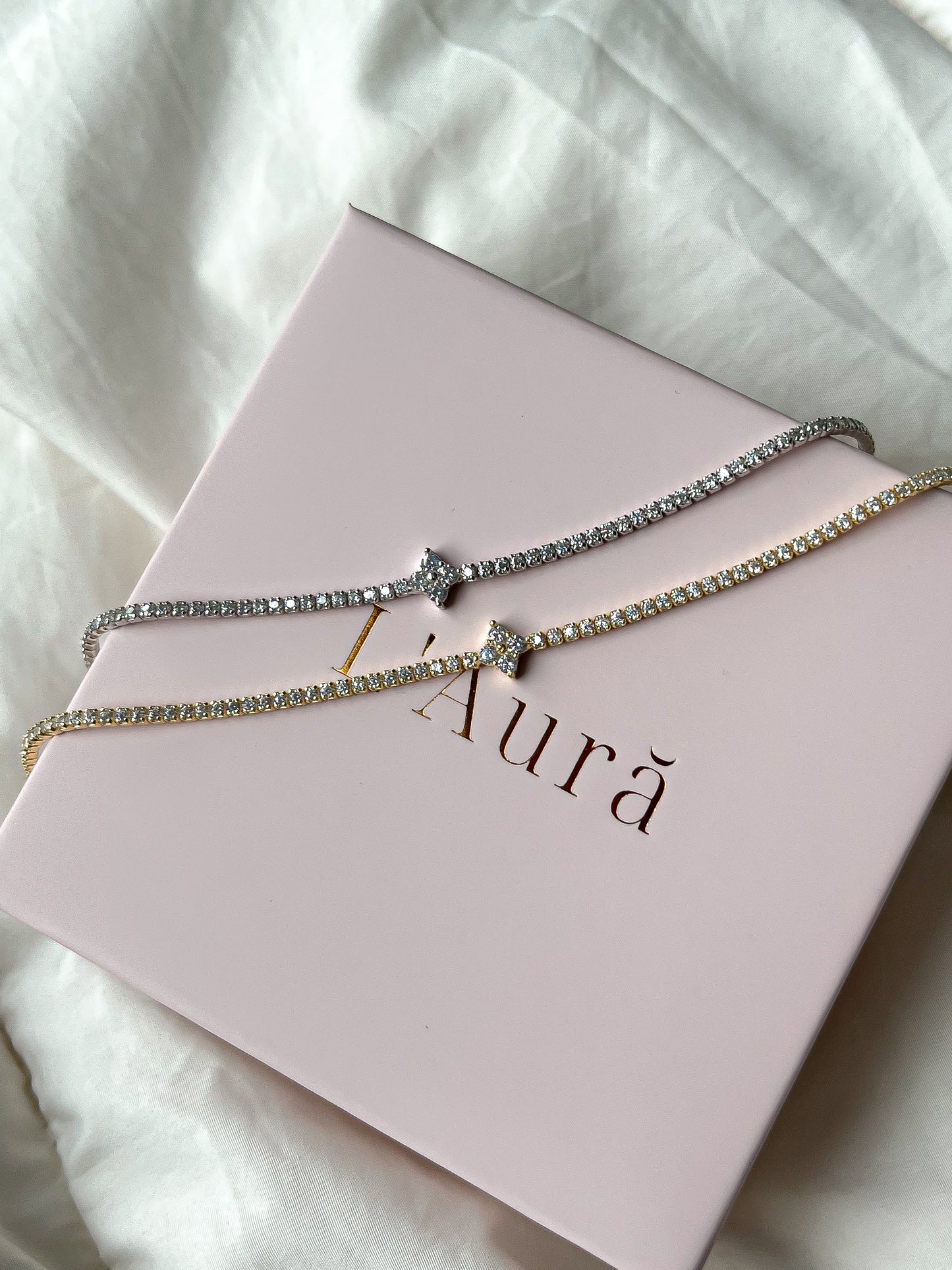Silver Flower Tennis Bracelet