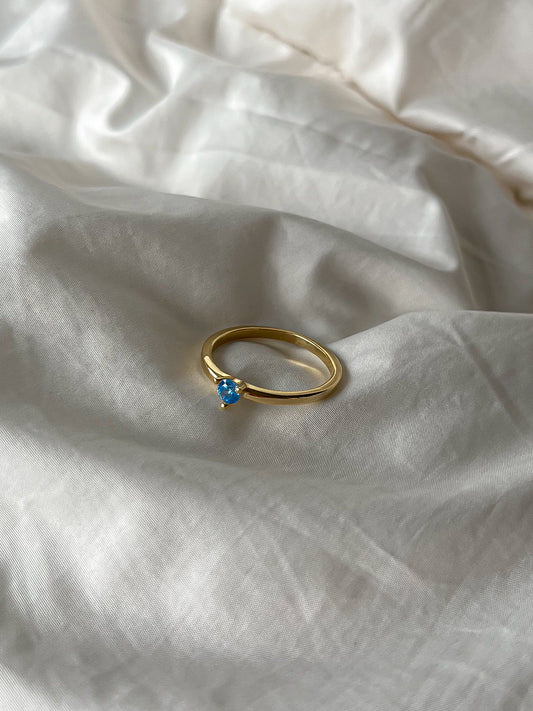 Aquamarine Zircon Maia Ring