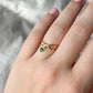 Emerald Zircon Daphnē Ring