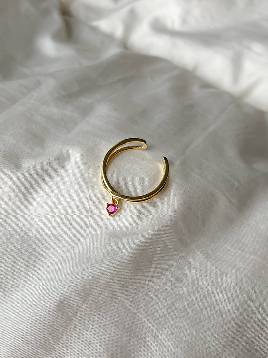 Ruby Zircon Daphnē Ring