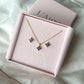 Amethyst Zircon Flower Necklace