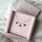 Emerald Zircon Flower Necklace