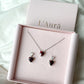 Silver Garnet Heart Necklace