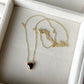 Gold Garnet Heart Necklace