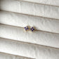 Amethyst Zircon Flower Earrings