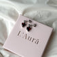 Silver Garnet Heart Earrings