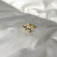 White Zircon Flower Earrings