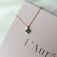 Emerald Zircon Flower Necklace