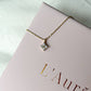 White Zircon Flower Necklace