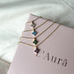 Aquamarine Zircon Flower Necklace